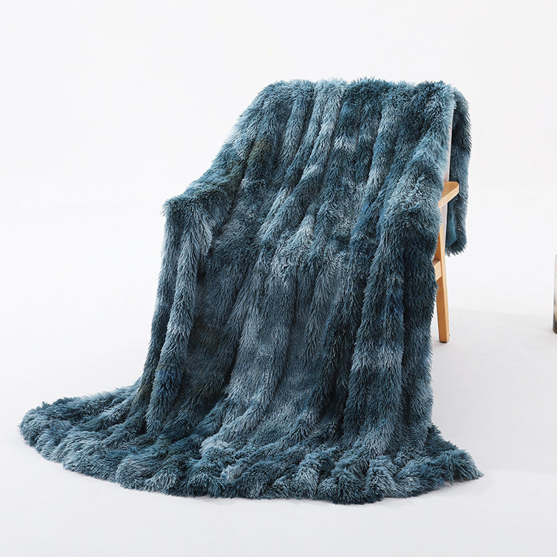 Warm Fluffy Shaggy Throw Blanket Bedspread Faux Fur