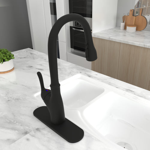 Retro Pull Down Touchless Single Handle Kitchen Faucet