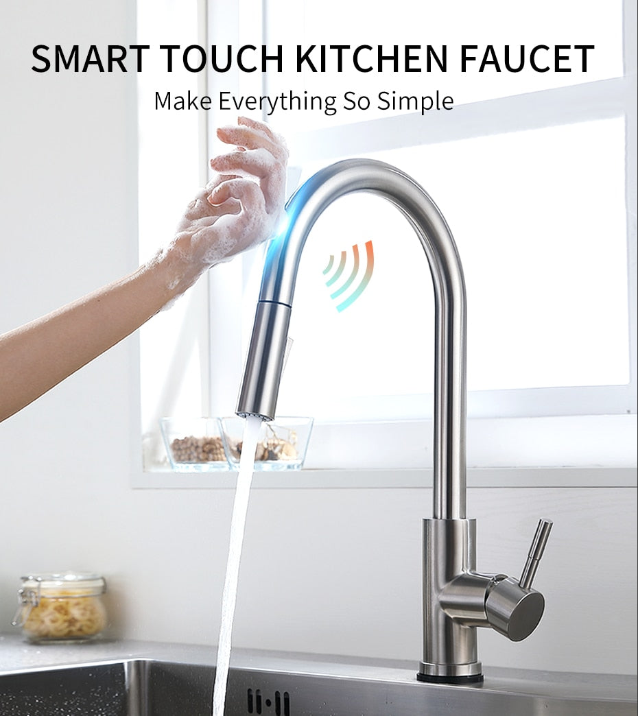 Smart Touch Kitchen Faucets Crane For Sensor Kitchen Water Tap Sink