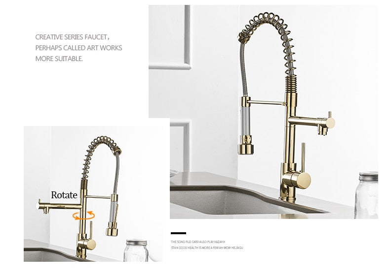 Kitchen Faucets Gold Torneira Para Cozinha Faucet for Kitchen Sink